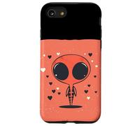 Divertente costume spaziale alieno per gli amanti degli UFO di San Valentino Custodia per iPhone SE (2020) / 7 / 8
