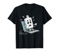 Divertente Costume USB con Computer Portatile per Ragazzi e Ragazze Maglietta