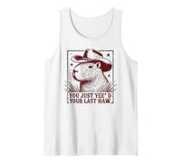 Divertente Cowboy Capybara You Just Yee'd Your Last Haw Western Canotta