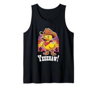 Divertente Cowboy Duck Western Wild West Rodeo Canotta
