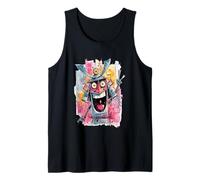 Divertente Cowboy Pace Graffiti Pop Personaggio Graphic Art Face Canotta
