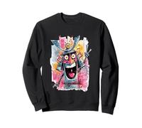 Divertente Cowboy Pace Graffiti Pop Personaggio Graphic Art Face Felpa