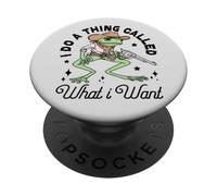 Divertente cowboy rana, faccio quello che voglio, fascino occidentale e umorismo PopSockets PopGrip Adesivo