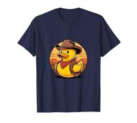 Divertente Cowboy Rubber Duck Western Wild West Rodeo Maglietta
