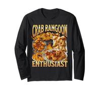 Divertente Crab Rangoon Meme Bootleg Grafica Maglia a Manica