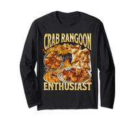Divertente Crab Rangoon Meme Bootleg Grafica Maglia a Manica