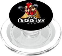 Divertente Crazy Chicken Lady Occhiali Grafica PopSockets PopGrip per MagSafe