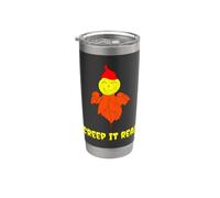 Divertente Creep it reale gioco di parole zucca Halloween spaventapasseri Bicchiere termico in acciaio inox doppia parete