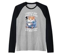 Divertente Criceto dicendo Otto Ore di Sonno Scherzo Donne Uomini Maglia con Maniche Raglan
