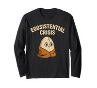 Divertente Crisi Eggsistenziale, Pensatore Sarcastico Maglia a Manica