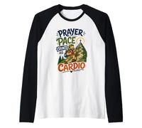 Divertente Cristiano Gesù Camminare Escur Maglia con Maniche Raglan