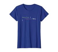 Divertente CSS Muscoli Flex Gym Fitness Computer Science Nerd Maglietta, Donna, Blu Reale, 3XL