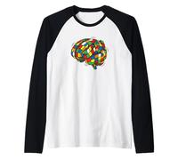 Divertente Cuber Speed Cubing sul Cubo Cervello Speed Cubing Maglia con Maniche Raglan