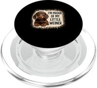 Divertente cucciolo di animale amante dei cani con scritta "I'm Proud Of My Little Weiner" PopSockets PopGrip per MagSafe