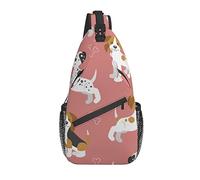Divertente Cucciolo di Cane Beagle Dalmata Modello Croce Petto Borsa Diagonale Sling Zaino Crossbody Borsa A Tracolla Da Viaggio Escursionismo Zaini Per Le Donne Degli Uomini