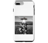 Divertente cucciolo di cane selfie con UFO alieno Custodia per iPhone 7 Plus/8 Plus