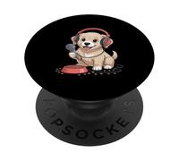 Divertente cucciolo di Golden Retriever che canta cane comico PopSockets PopGrip Adesivo