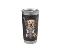 Divertente cucciolo di Labrador Retriever in un marsupio per gli amanti dei cani Bicchiere termico in acciaio inox doppia parete