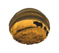 Divertente cuffia da doccia riutilizzabile con stampa di mucca delle Highland per le donne cuffie da doccia con elastico a doppio strato per capelli lunghi