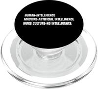 Divertente cultura svegliata Nessuna intelligenza Sarcasmo Scherzo Avversario PopSockets PopGrip per MagSafe
