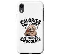Divertente cupcake al cioccolato bradipo per la dieta dei denti dolci Custodia per iPhone XR