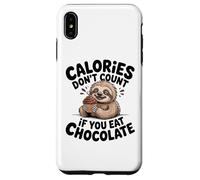 Divertente cupcake al cioccolato bradipo per la dieta dei denti dolci Custodia per iPhone XS Max
