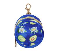 Divertente custodia per ciuccio con frutta di avocado blu reale con cerniera e clip portamonete, contenitore per oggetti per bambini