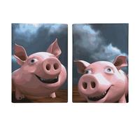 Divertente custodia per passaporto 3D Piggies, custodia protettiva per carta d'identità, porta passaporto, con slot per passaporti, portafoglio da viaggio, per donne e uomini