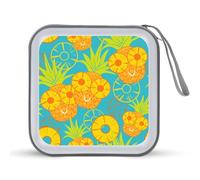Divertente custodia porta CD con ananas e occhiali da sole, 40 capacità, per riporre DVD e libri, per auto, casa, viaggio