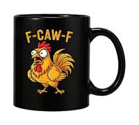 Divertente da caffè F-Caw-F Chicken FCAWF gallina gallina da 325 ml per uomini e donne, tazze da tè in ceramica per ufficio e casa