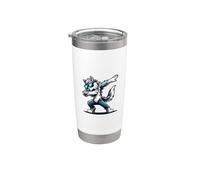 Divertente Dab Timber Wolf che danza Dabbing Wolf Bicchiere termico in acciaio inox doppia parete
