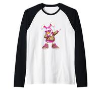 Divertente Dabbing Bunny Silly Goose Felice Pasqua Ragazze Donne Maglia con Maniche Raglan