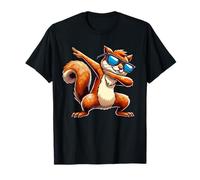 Divertente Dabbing Scoiattolo Natale Maglione Carino Dab Zookeeper Maglietta