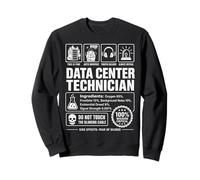 Divertente Data Center Tecnico Sarcastico IT Etichetta Avvertimento Felpa
