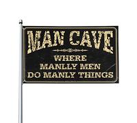 Divertente decorazione da bar dove gli uomini virili fanno cose virili bandiera uomo grotta decorazione bandiere per i ragazzi (152 x 244 cm)