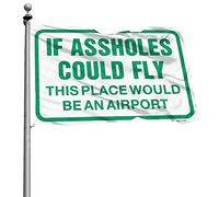 Divertente decorazione per bar se stronzi potessero volare questo posto sarebbe una bandiera dell'aeroporto decorazione esterna bandiere cool per ragazzi (30 x 45 cm)