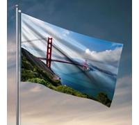 Divertente decorazione per camera da letto con ponte Golden Gate Bridge, San Francisco. Bandiera per ragazzi decorazione per la camera da letto dei ragazzi (152 x 244 cm)