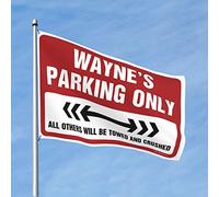 Divertente decorazione per la casa Wayne'S Parking Only bandiera da giardino bandiere autunnali per esterni (dimensioni: 120 x 180 cm)