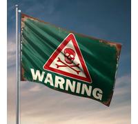 Divertente decorazione per la stanza: bandiere di pericolo per uomo grotta invernale da giardino (30 x 45 cm)