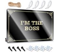 Divertente decorazione per la stanza con scritta in inglese "I'm The Boss" in metallo cartello da cucina e decorazione per bagno (colore: colore, dimensioni: 20 x 30 cm)