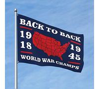 Divertente decorazione per la stanza dei campioni della guerra mondiale, bandiera retrò per camera da letto per ragazzi (30 x 45 cm)