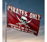 Divertente decorazione per la stanza Jolly Roger: bandiera solo pirati per uomo grotta bandiere invernali da giardino (152 x 244 cm)