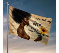 Divertente decorazione per patio I Am Not My Body, I Am Soul That Lives Within. Bandiera Bar Uomo Decorazione Dormitorio Uomo Camera da Letto (30 x 45 cm)