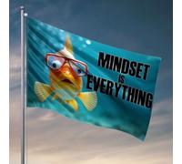 Divertente decorazione per patio Mindset Is Everything. Bandiera Bar Man Cave Decor Mens Dorm Room Decor (30 x 45 cm)