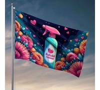 Divertente decorazione per patio pulisce il tuo spazio con il nostro magico strumento per rimuovere cazzate! Bandiera bar uomo decorazione grotta camera da letto uomo (152 x 244 cm)