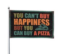 Divertente decorazione universitaria che non puoi comprare la felicità ma puoi comprare una bandiera per pizza accessori per giocatori (60 x 90 cm)