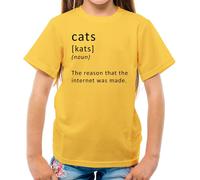 Divertente Definizione Gatti - T-Shirt - Gatto Animali Internet Meme Funny