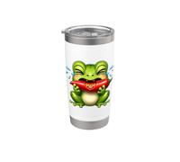 Divertente design a forma di rana che mangia peperoncino piccante e peperoncino Bicchiere termico in acciaio inox doppia parete