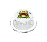 Divertente design a forma di rana che mangia peperoncino piccante e peperoncino PopSockets PopGrip per MagSafe