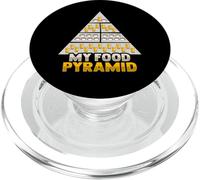 Divertente design a piramide alimentare per gli amanti della birra e del caffè PopSockets PopGrip per MagSafe